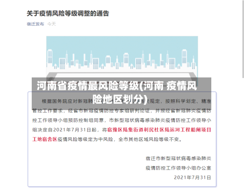河南省疫情最风险等级(河南 疫情风险地区划分)-第1张图片