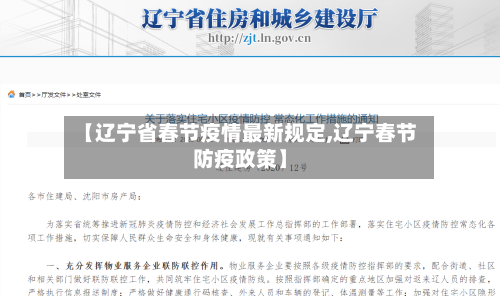 【辽宁省春节疫情最新规定,辽宁春节防疫政策】-第1张图片