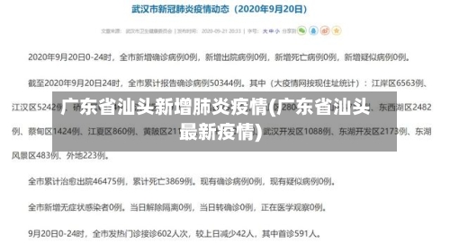 广东省汕头新增肺炎疫情(广东省汕头最新疫情)-第3张图片
