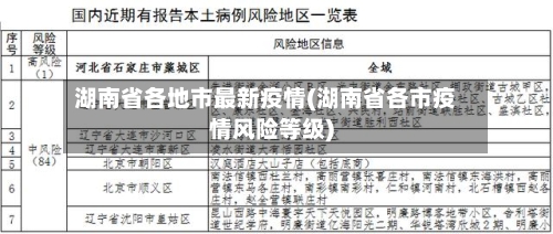 湖南省各地市最新疫情(湖南省各市疫情风险等级)-第1张图片
