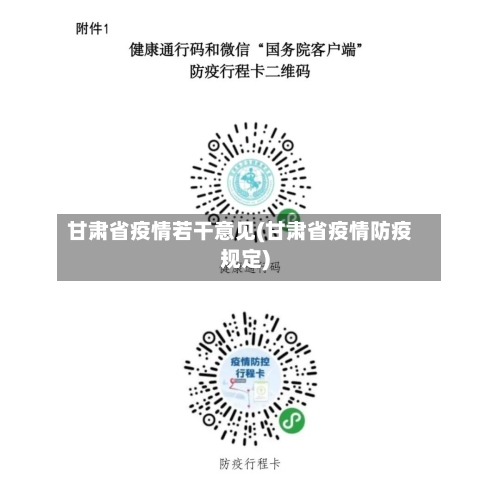 甘肃省疫情若干意见(甘肃省疫情防疫规定)-第1张图片