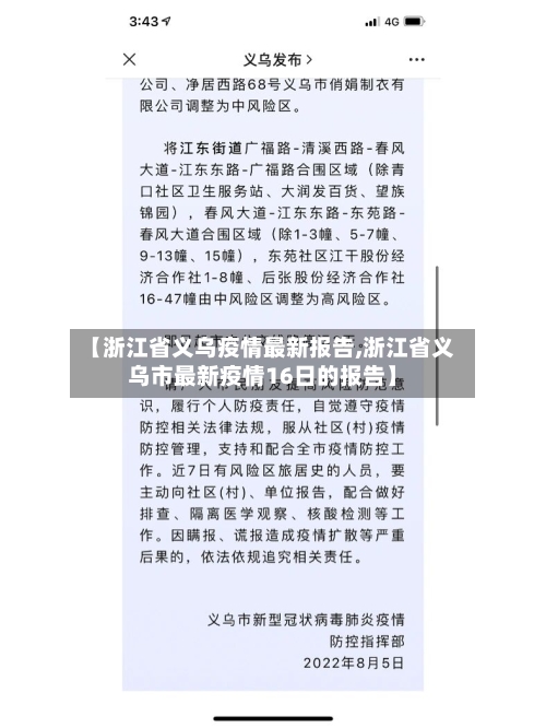 【浙江省义乌疫情最新报告,浙江省义乌市最新疫情16日的报告】-第1张图片