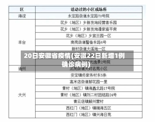 20日安徽省疫情(安徽22日新增1例确诊病例)-第1张图片