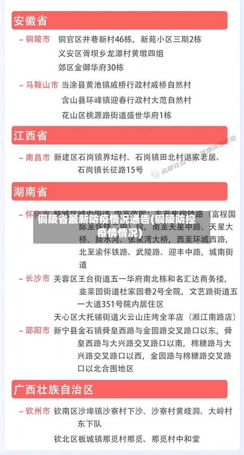 铜陵省最新防疫情况通告(铜陵防控疫情情况)-第2张图片