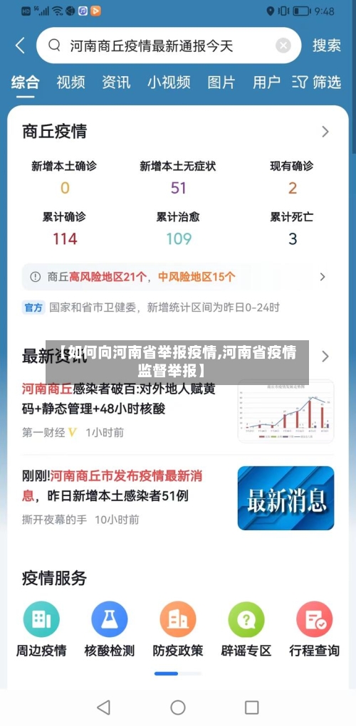 【如何向河南省举报疫情,河南省疫情监督举报】-第1张图片
