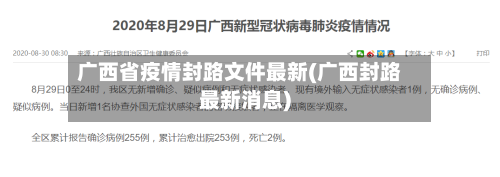 广西省疫情封路文件最新(广西封路最新消息)-第3张图片