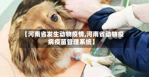 【河南省发生动物疫情,河南省动物疫病疫苗管理系统】-第2张图片