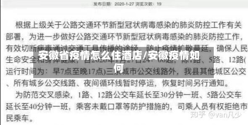 安徽省疫情怎么住酒店/安徽疫情如何-第3张图片