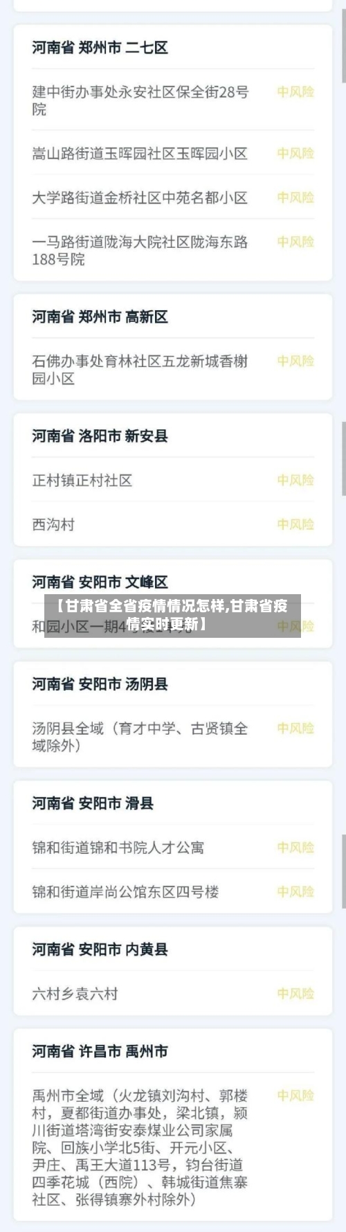 【甘肃省全省疫情情况怎样,甘肃省疫情实时更新】-第1张图片