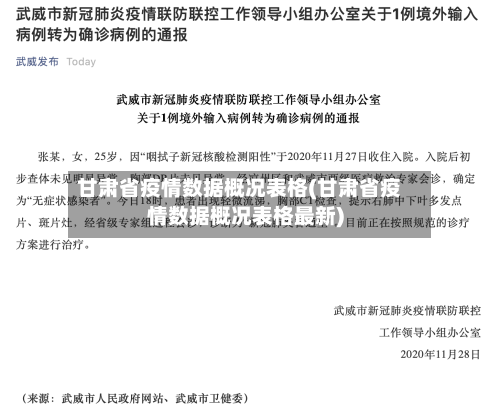 甘肃省疫情数据概况表格(甘肃省疫情数据概况表格最新)-第1张图片