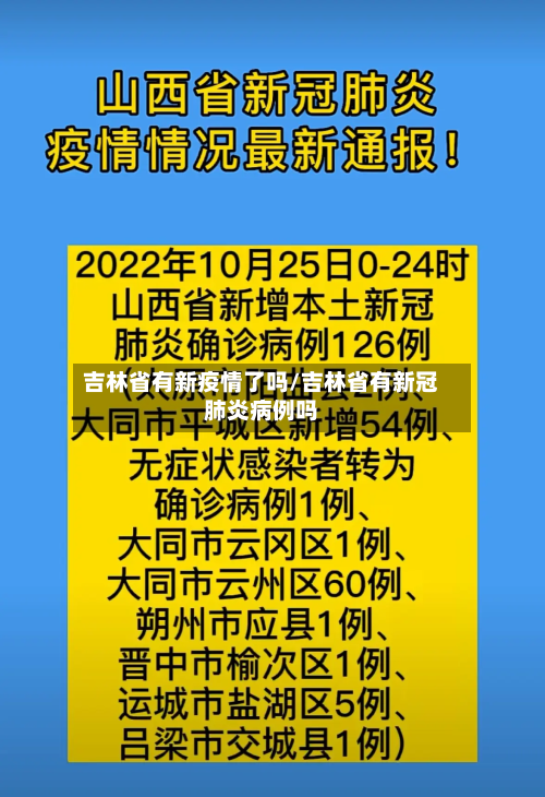 吉林省有新疫情了吗/吉林省有新冠肺炎病例吗-第3张图片