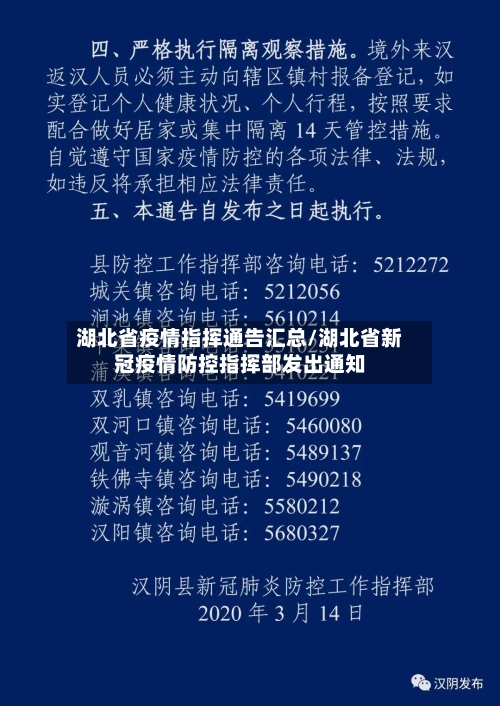 湖北省疫情指挥通告汇总/湖北省新冠疫情防控指挥部发出通知-第3张图片