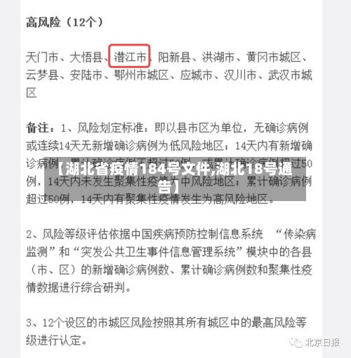 【湖北省疫情184号文件,湖北18号通告】-第1张图片