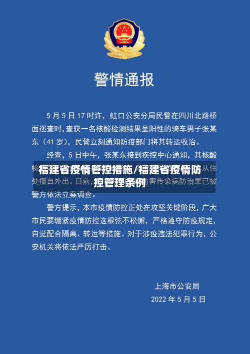 福建省疫情管控措施/福建省疫情防控管理条例-第1张图片