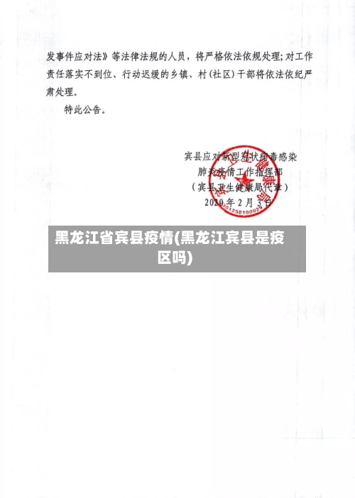 黑龙江省宾县疫情(黑龙江宾县是疫区吗)-第1张图片