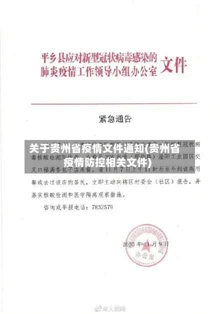 关于贵州省疫情文件通知(贵州省疫情防控相关文件)-第1张图片