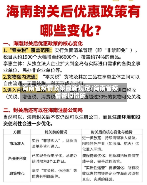 海南省疫情政策最新规定/海南省疫情管控措施-第1张图片
