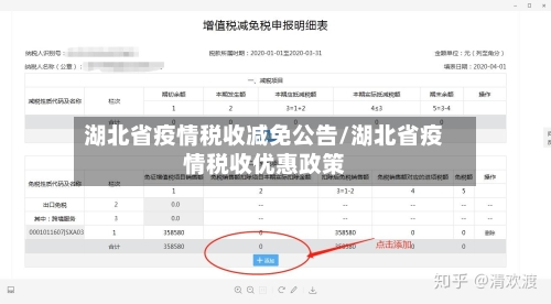 湖北省疫情税收减免公告/湖北省疫情税收优惠政策-第2张图片