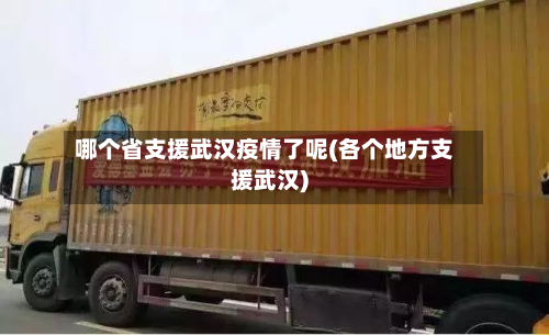 哪个省支援武汉疫情了呢(各个地方支援武汉)-第1张图片