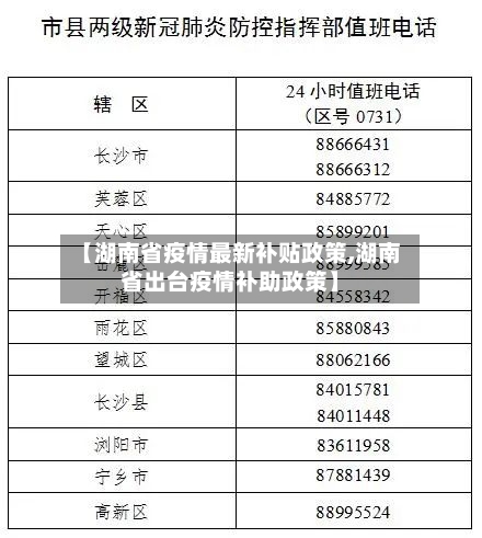 【湖南省疫情最新补贴政策,湖南省出台疫情补助政策】-第1张图片