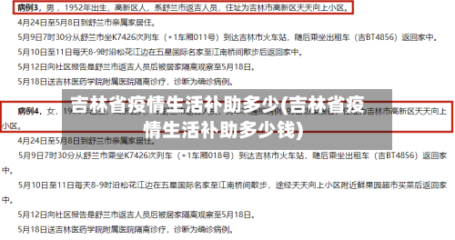 吉林省疫情生活补助多少(吉林省疫情生活补助多少钱)-第2张图片