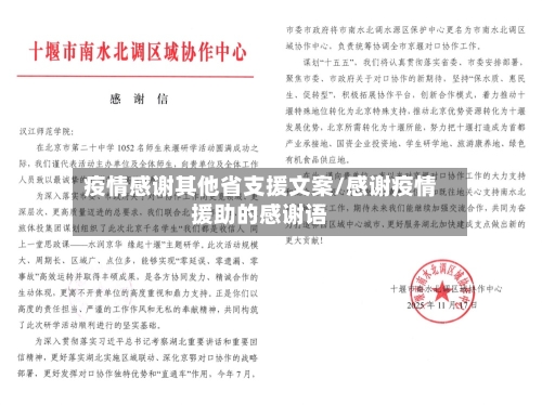 疫情感谢其他省支援文案/感谢疫情援助的感谢语-第1张图片