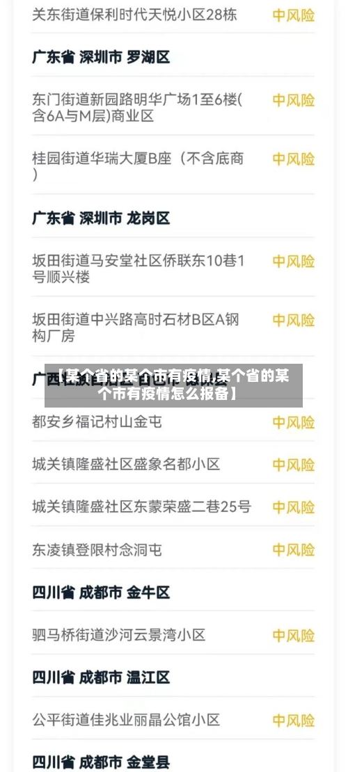 【某个省的某个市有疫情,某个省的某个市有疫情怎么报备】-第1张图片