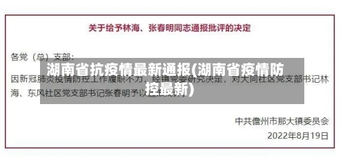 湖南省抗疫情最新通报(湖南省疫情防控最新)-第2张图片