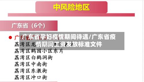 广东省孕妇疫情期间待遇/广东省疫情期间工资发放标准文件-第2张图片