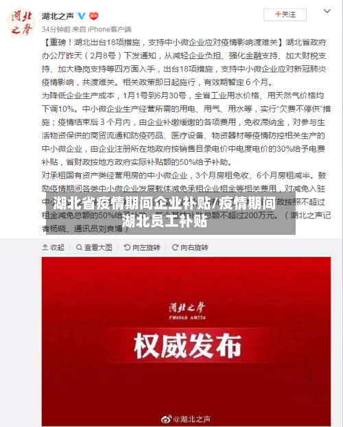 湖北省疫情期间企业补贴/疫情期间湖北员工补贴-第3张图片