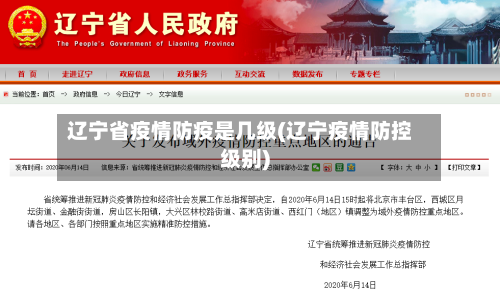 辽宁省疫情防疫是几级(辽宁疫情防控级别)-第3张图片