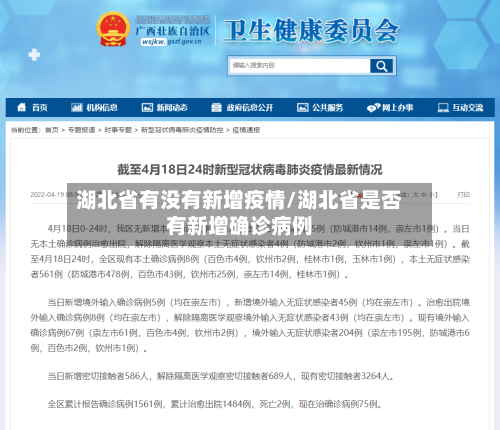 湖北省有没有新增疫情/湖北省是否有新增确诊病例-第2张图片