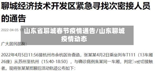 山东省聊城春节疫情通告/山东聊城疫情动态-第2张图片
