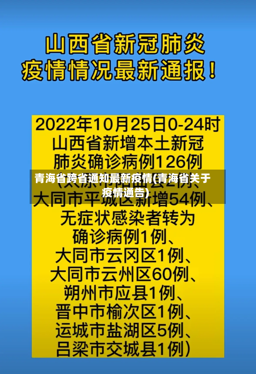 青海省跨省通知最新疫情(青海省关于疫情通告)-第1张图片