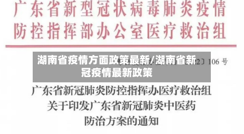 湖南省疫情方面政策最新/湖南省新冠疫情最新政策-第1张图片