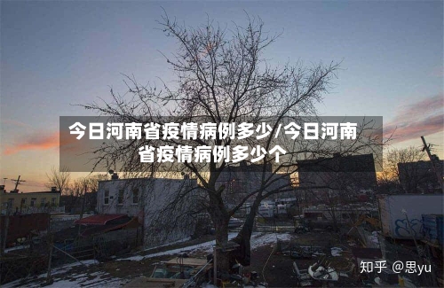 今日河南省疫情病例多少/今日河南省疫情病例多少个-第2张图片