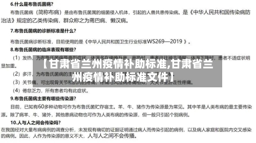 【甘肃省兰州疫情补助标准,甘肃省兰州疫情补助标准文件】-第2张图片