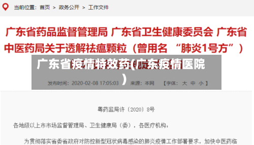 广东省疫情特效药(广东疫情医院)-第2张图片
