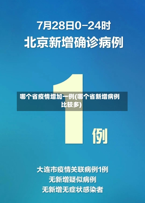 哪个省疫情增加一例(哪个省新增病例比较多)-第1张图片