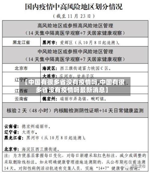 【中国有很多省没有疫情吗,中国有很多省没有疫情吗最新消息】-第2张图片