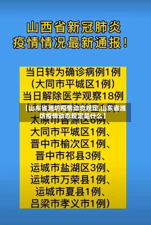 【山东省潍坊疫情动态规定,山东省潍坊疫情动态规定是什么】-第1张图片
