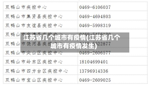 江苏省几个城市有疫情(江苏省几个城市有疫情发生)-第1张图片