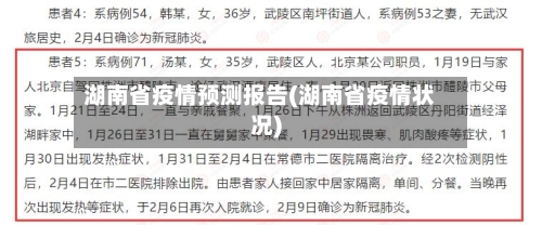 湖南省疫情预测报告(湖南省疫情状况)-第3张图片