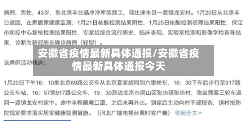安徽省疫情最新具体通报/安徽省疫情最新具体通报今天-第2张图片