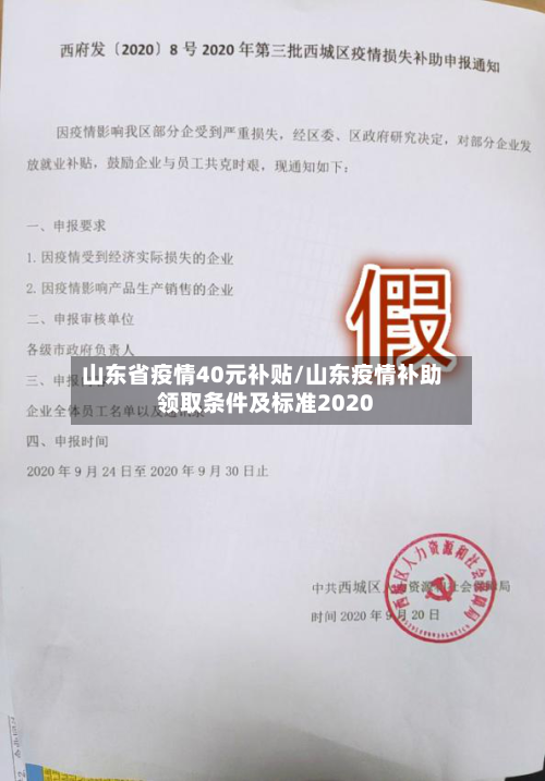 山东省疫情40元补贴/山东疫情补助领取条件及标准2020-第2张图片
