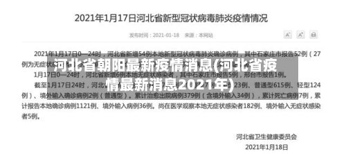 河北省朝阳最新疫情消息(河北省疫情最新消息2021年)-第1张图片