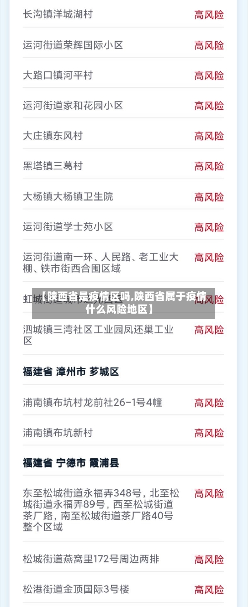 【陕西省是疫情区吗,陕西省属于疫情什么风险地区】-第2张图片