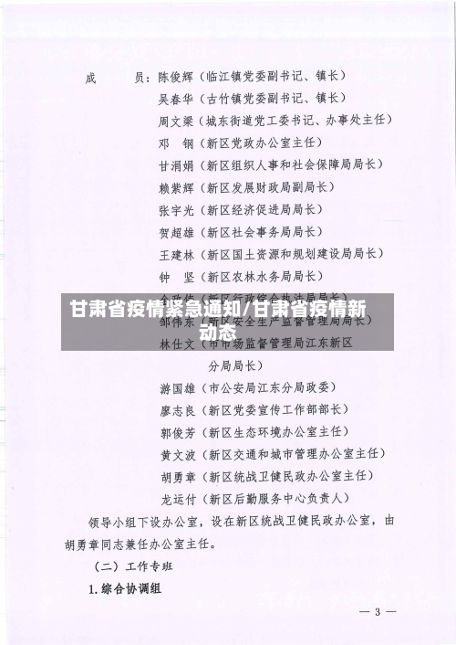 甘肃省疫情紧急通知/甘肃省疫情新动态-第1张图片