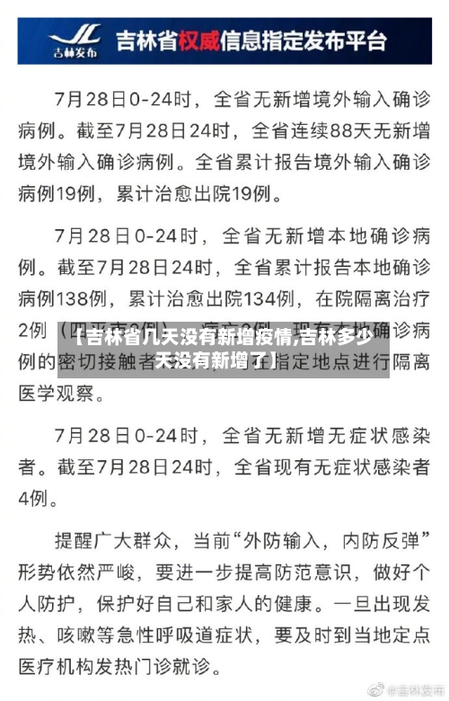 【吉林省几天没有新增疫情,吉林多少天没有新增了】-第1张图片