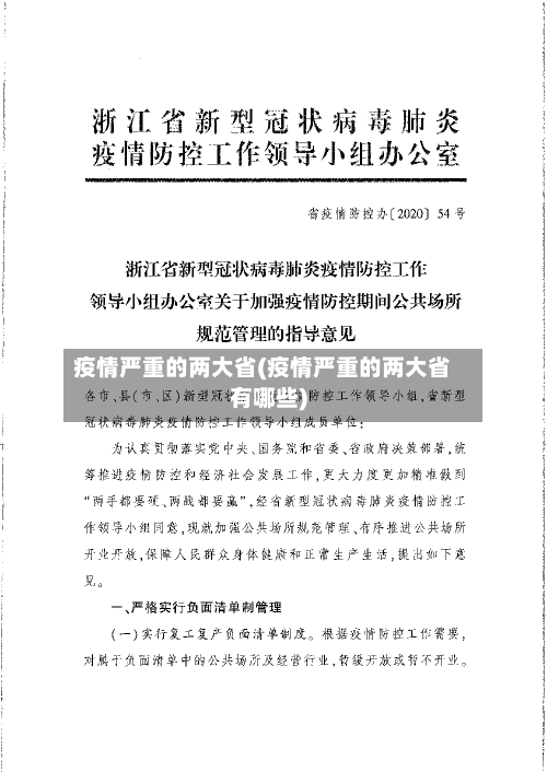 疫情严重的两大省(疫情严重的两大省有哪些)-第1张图片